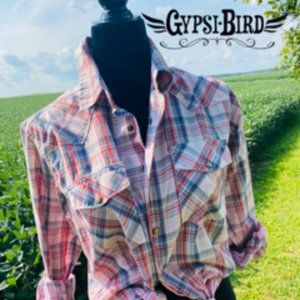 WESTERN PLAID WITH PEARL SNAPS SMALL